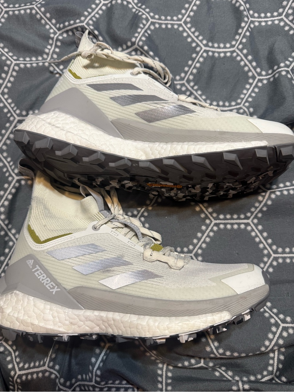 adidas Terrex Women's Sneakers - White & Gray with Olive Accent